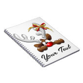 Carnet Reindeer Puzzled drôle Caractère de Noël (Côté Droit)