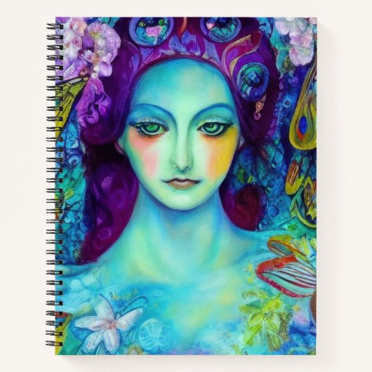 Carnet Reine des fées enchantée avec papillons (Devant)