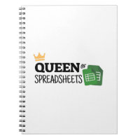Carnet Reine des feuilles de calcul