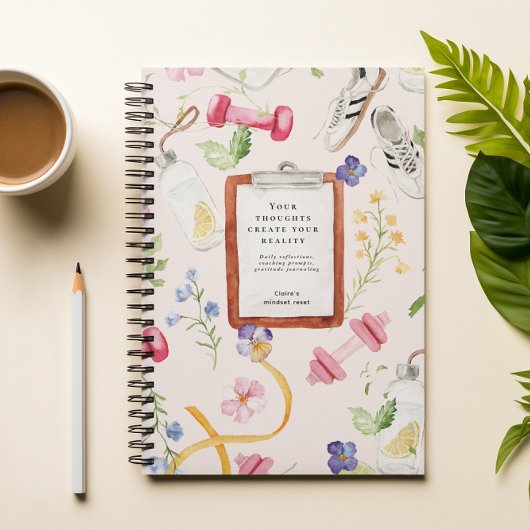 Carnet Réinitialisation de mentalité | Floral Fitness Cah
