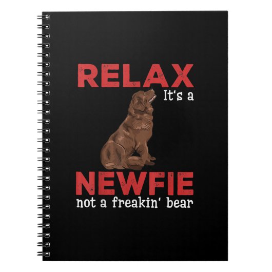 Carnet Relax | Cute newfoundland (Devant)