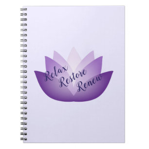 Carnet Relax Relax Renouveler Purple Lotus Flower