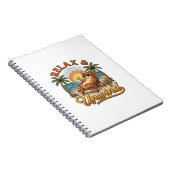 Carnet Relax & Unwind Chat de Plage Design de Gravure Vin (Côté Droit)