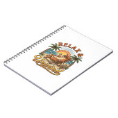 Carnet Relax & Unwind Chat de Plage Design de Gravure Vin (Côté gauche)