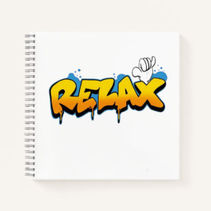 Carnet Relaxer Street Art Graffiti - Main Shaka détendue