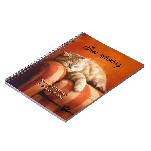 Carnet Relaxing Ginger Cat Notebook (Côté gauche)