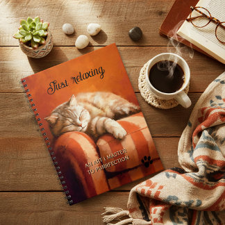 Carnet Relaxing Ginger Cat Notebook
