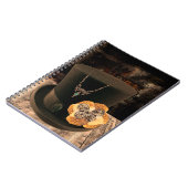 Carnet relié avec chapeau haut de forme Steampunk (Côté gauche)