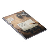 Carnet relié avec citation inspirante Steampunk (Côté Droit)
