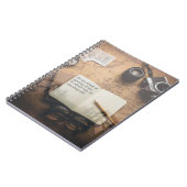 Carnet relié avec citation inspirante Steampunk (Côté gauche)