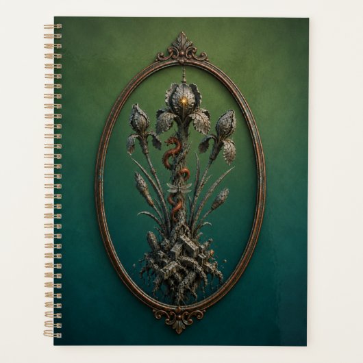Carnet relié Iris Dragon Surréaliste (Devant)