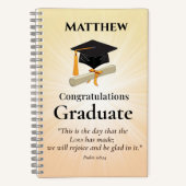 Carnet Religious Graduation Custom Name Golden Starburst (Recto)