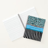 Carnet Remarque Turquoise Bleu Sarcelle Moderne Gl (Intérieur)