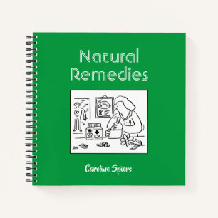 Carnet Remèdes naturels à base de plantes Notes avec nom