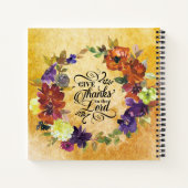 Carnet Remercie le Seigneur, Thanksgiving (Dos)