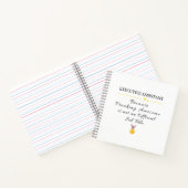 Carnet Remerciement d'appréciation de l'assistant de dire (Intérieur)