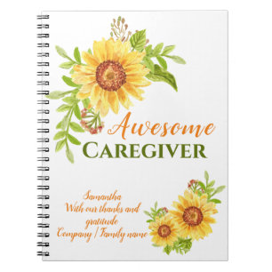 Carnet Remerciements Fleuriste Soignant Tournesol Appréci
