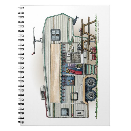 Carnet Remorque mignonne de voyage de campeur de (Devant)