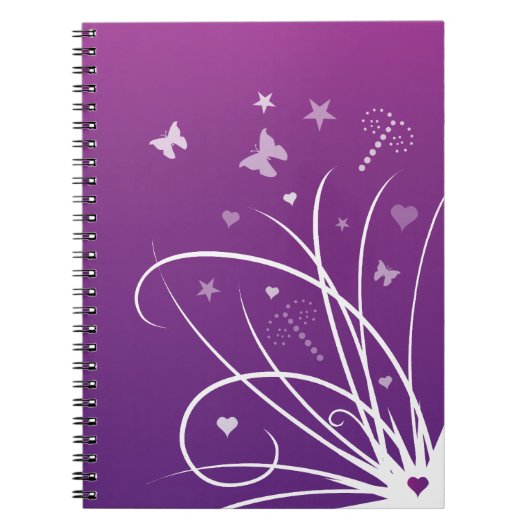 Carnet Remous pourpre et rose de papillon (Devant)