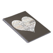 Carnet Remplis ton cœur - Brun foncé (Côté Droit)