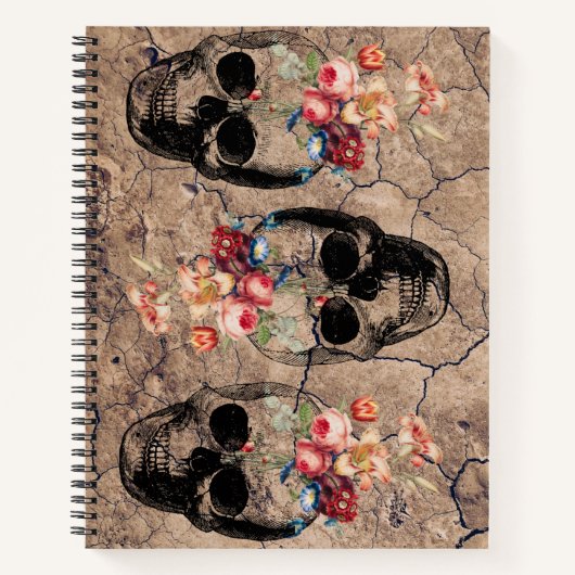 Carnet Renaissance - Les crânes fleurissent de la poussiè (Devant)