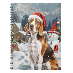 Carnet Renard américain anglais Chien Joie de Noël d'hive