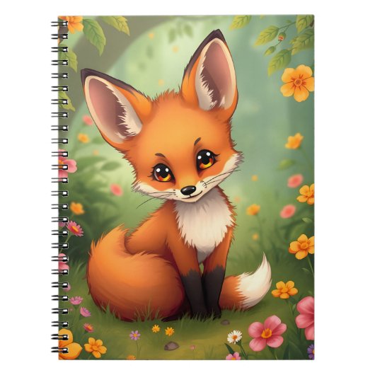 Carnet Renard brun mignon dans la forêt (Devant)