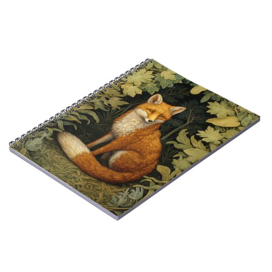 Carnet Renard dans la forêt, style Art nouveau (Côté gauche)
