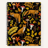 Carnet Renard d'automne sur noir (Devant)