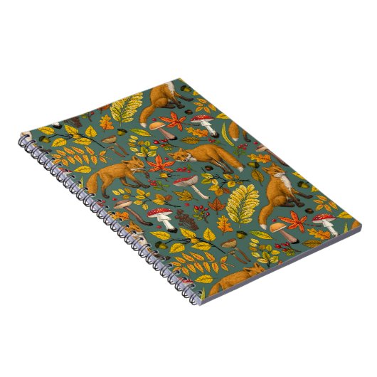 Carnet Renard d'automne sur pin vert (Côté Droit)