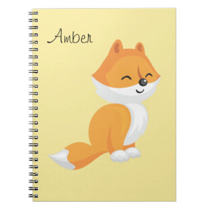 Carnet Renard de dessin animé mignon