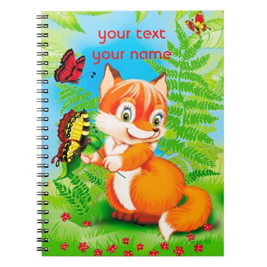 Carnet renard et papillon (Devant)