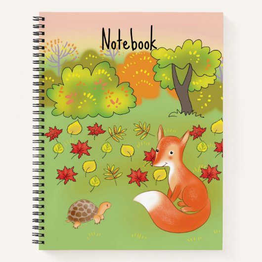 Carnet Renard et tortue dans la forêt (Devant)