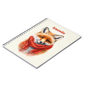 Carnet Renard mignon dans une image d'automne avec une éc (Côté gauche)