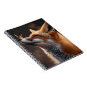 Carnet Renard mou avec papillon assis sur son nez (Côté Droit)