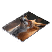 Carnet Renard mou avec papillon assis sur son nez (Côté gauche)