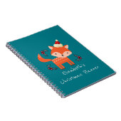 Carnet Renard orange à Santa Hat Plans de Noël Customisés (Côté Droit)