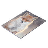 Carnet Renard rouge, forêt d'hiver, illustration pittores (Côté gauche)