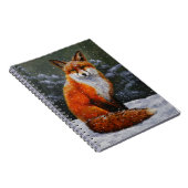Carnet Renard rouge mignon en neige hivernale (Côté Droit)
