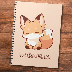 Carnet Renard Sourire Mignon Personnalisé Nom
