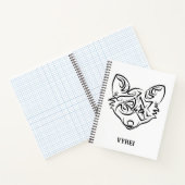 Carnet Renard tribal noir et blanc (Intérieur)
