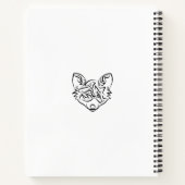 Carnet Renard tribal noir et blanc (Dos)