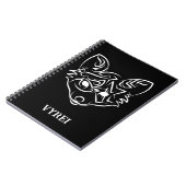 Carnet Renard tribal noir et blanc (Côté gauche)