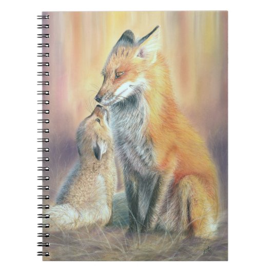 Carnet Renard. Une mère renarde et son renardeau (Devant)