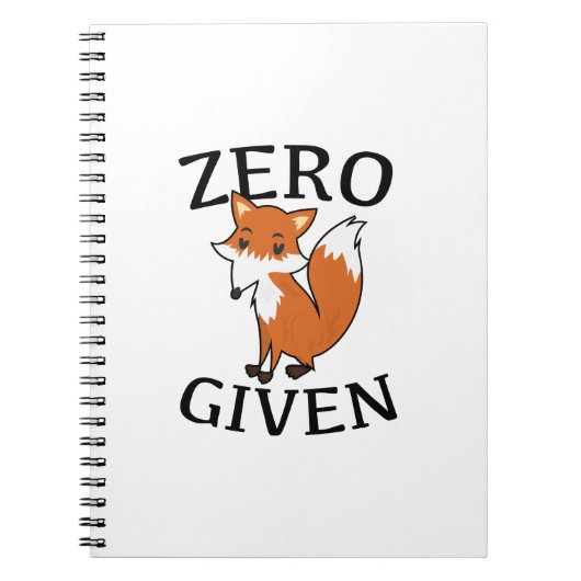 Carnet Renard zéro donné (Devant)