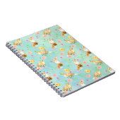 Carnet Renards et fleurs Aquarelle de la Monnaie Jaune Ro (Côté Droit)