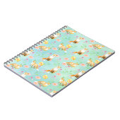 Carnet Renards et fleurs Aquarelle de la Monnaie Jaune Ro (Côté gauche)