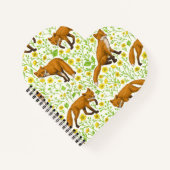 Carnet Renards et papillons sur le blanc naturel (Devant)