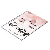 Carnet Rendez-vous sur la beauté de l'or Rose personnalis (Côté gauche)