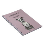 Carnet Rendu se reposant de brun et blanc de pitbull (Côté Droit)